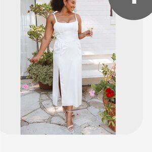 Elegant White Midi Dress